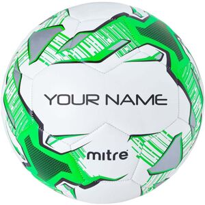 Mitre Personalised Football: The Perfect Gift - White/Emerald/Si