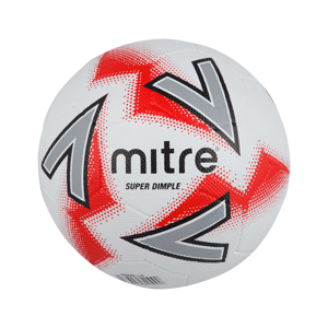 Mitre Super Dimple Football - WHITE/RED