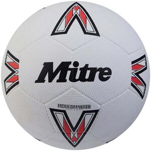 Mitre Super Dimple Football - WHITE/BLACK/BIB RED