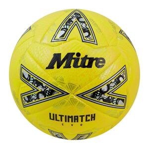 Mitre Ultimatch Evo Football - FLUO YELLOW/FLOODLIGHT YELLOW/GRITTY GO
