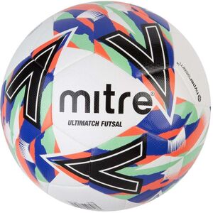 Mitre Ultimatch Futsal Football - White/Blue/Green/Black