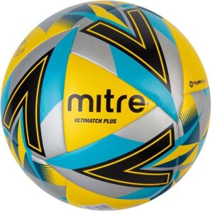 Mitre Ultimatch Plus Football - Yellow/Silver/Light Blue/Black