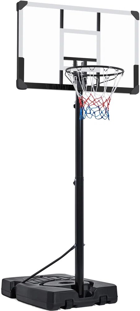 Freeport Park Coury Adjustable Height Adjustable Foldable 110Cm Metal Portable Fill-Size Basketball Hoop