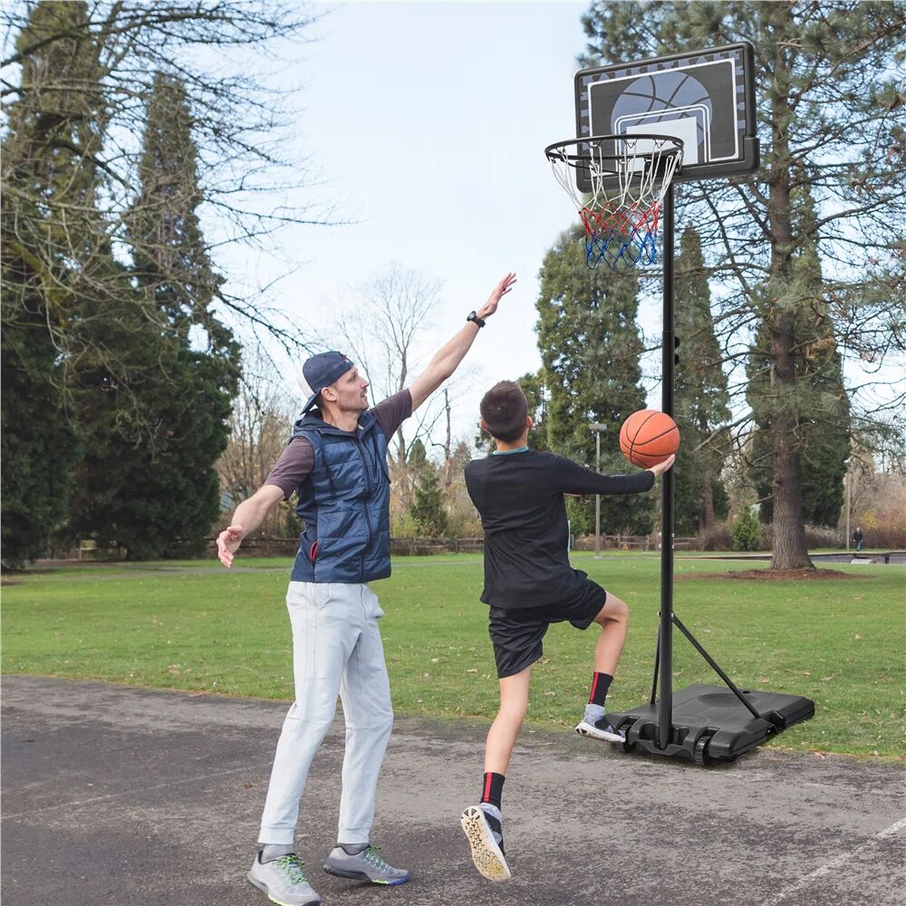 Freeport Park Couto Adjustable Height Foldable 76Cm Metal Portable Full-Size Basketball Hoop