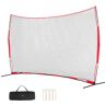 VEVOR Barricade Backstop Net, 16x10 ft Ball Sports Barrier Netting, Portable Practice Equipment with Carry Bag, Protection Screen for Baseball Softball Lacrosse Soccer Hockey Training, for Backyard