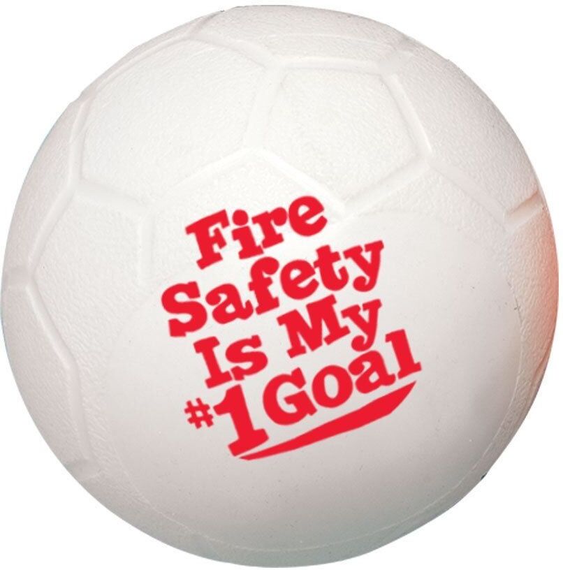 Positive Promotions Fire Safety Is My #1 Goal Mini Soccer Ball - Pack f 10