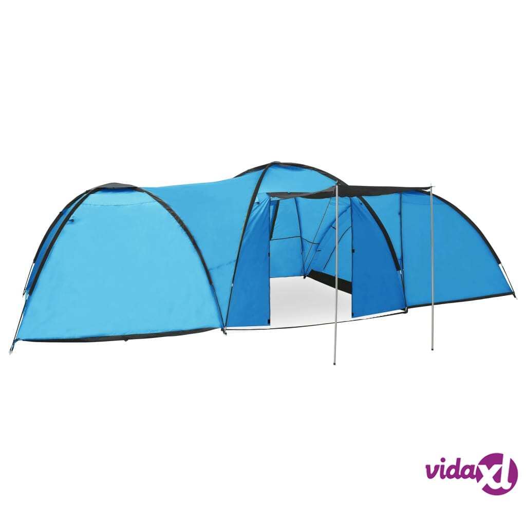 vidaXL Camping Igloo Tent 650x240x190 cm 8 Person Blue