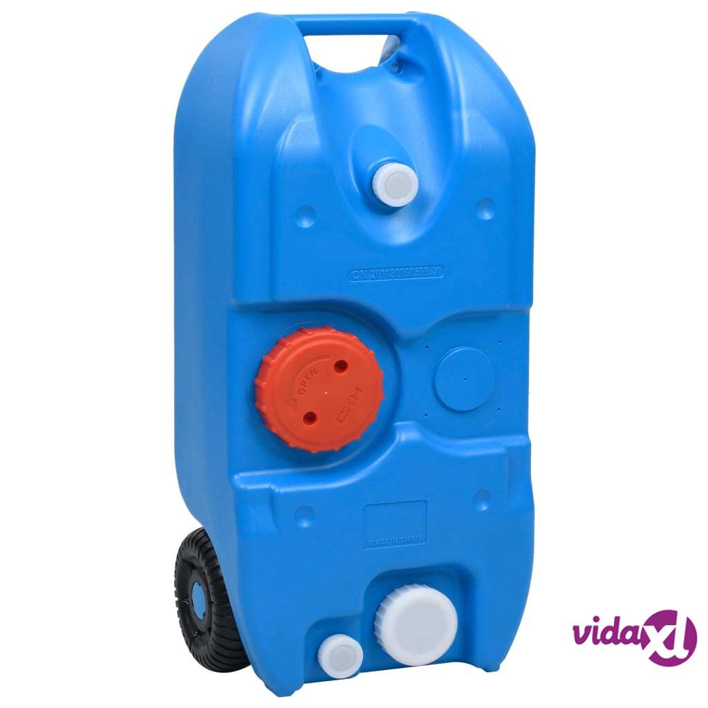 vidaXL Wheeled Water Tank for Camping 40 L Blue