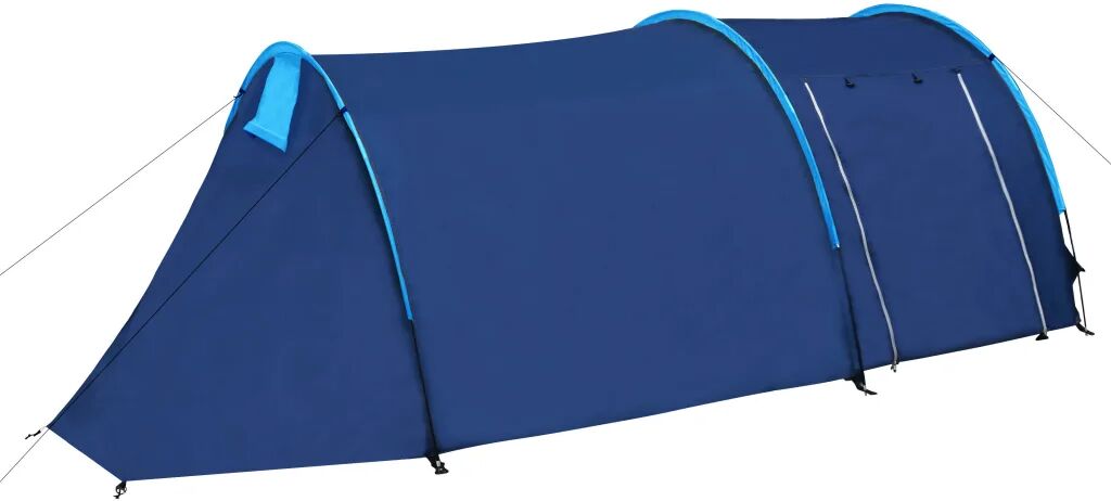 vidaXL Tente de camping pour 4 personnes Bleu marine/bleu clair