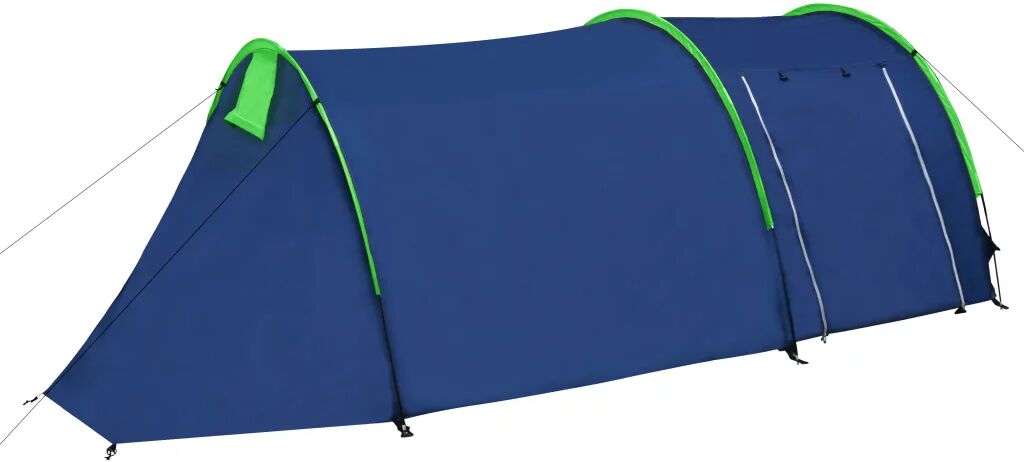 vidaXL Tente de camping pour 4 personnes Bleu marine/vert