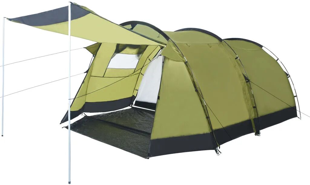 vidaXL Tente de camping tunnel 4 personnes Vert