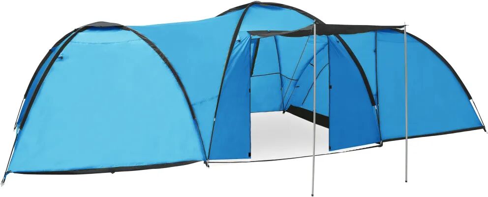 vidaXL Tente igloo de camping 650x240x190 cm 8 personnes Bleu