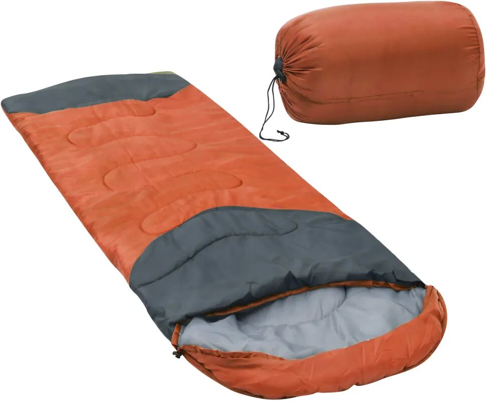 vidaXL Sac de couchage Orange 10 °C 1 000 g