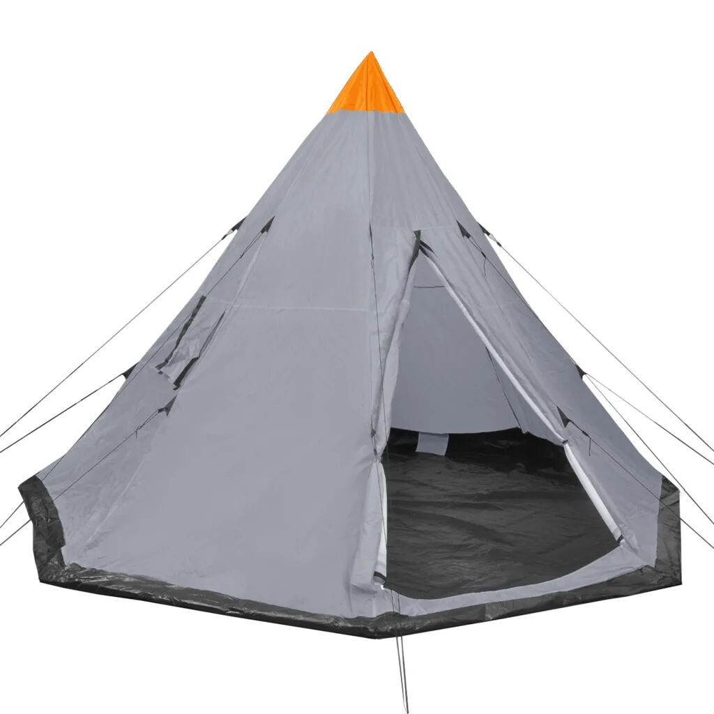 vidaXL Tente pour 4 personnes Gris