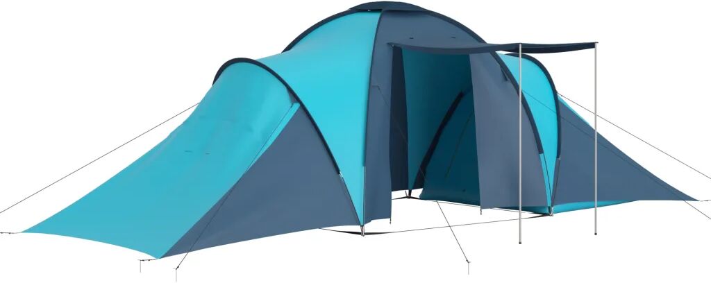 vidaXL Tente de camping 6 personnes Bleu et bleu clair