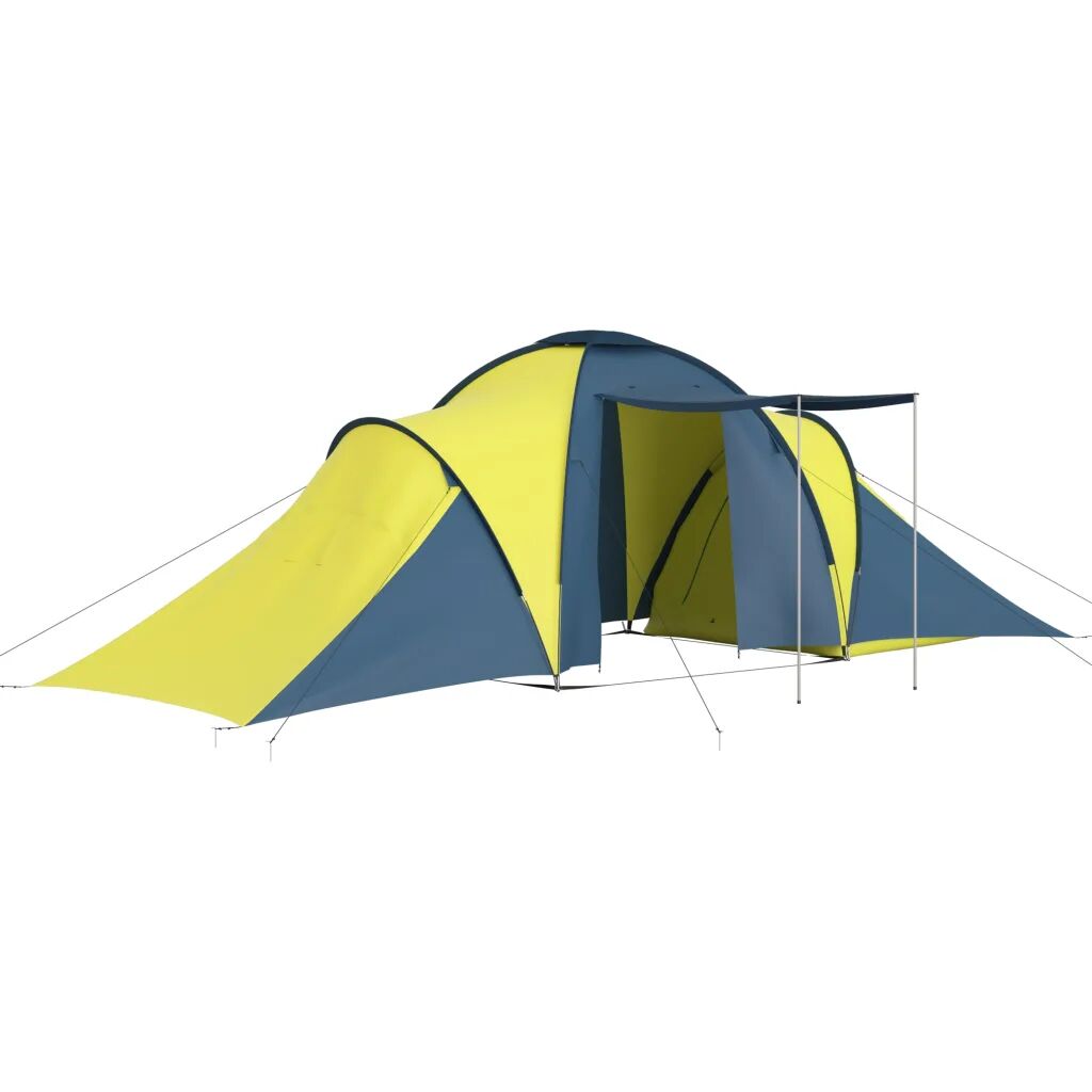 vidaXL Tente de camping 6 personnes Bleu et jaune