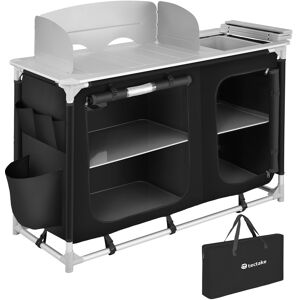 tectake Campingküche 116x52x107cm - schwarz