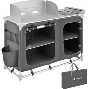 tectake Campingküche 116x52x107cm - grau