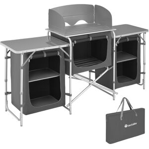 tectake Campingküche 172x52x104cm - grau