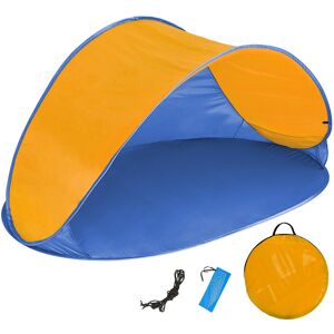 tectake Pop-Up Strandmuschel Jasmin - blau/orange