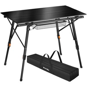 tectake Aluminium Campingtisch Tina faltbar höhenverstellbar - schwarz