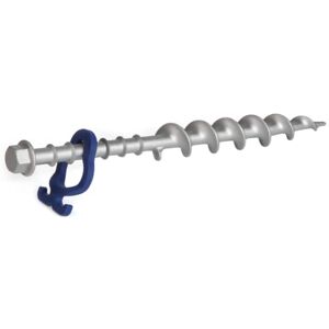 Peggy Peg – 2 Stück Schraubheringe Long aus Aluminium 31cm – Erdschrauben für Normale bis sandige Böden & Böden mit Geröll – hochbelastbare Zeltheringe für Großzelte, Leinen, Planen, Sturmverspannung