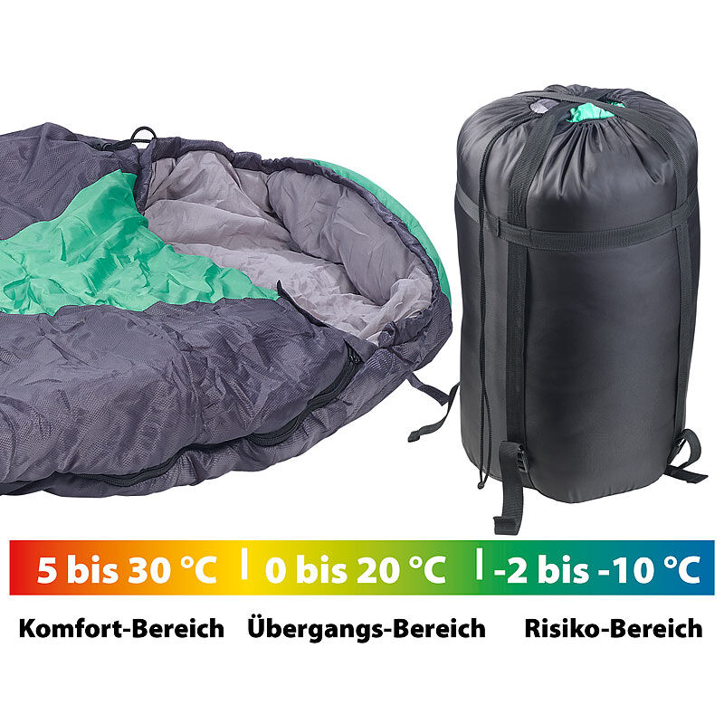 Semptec Urban Survival Technology 3-Jahreszeiten-Mumienschlafsack für Kinder, 170 x 70 x 50 cm