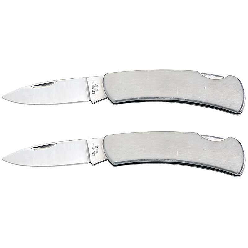 Semptec Urban Survival Technology 2er-Set Edelstahl-Taschenmesser