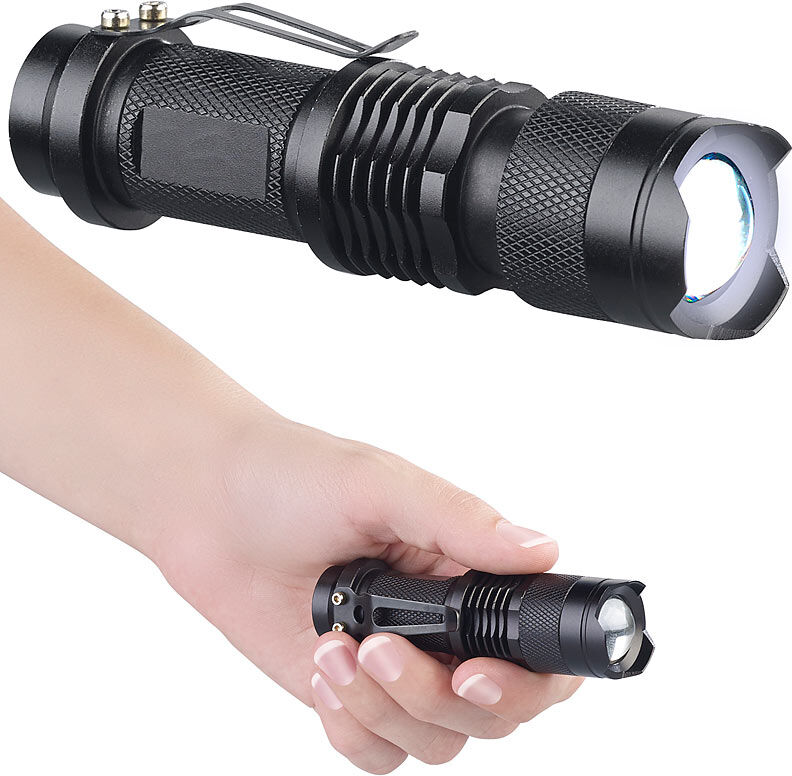 Pearl Taschenlampe mit 3-Watt-Cree-LED & 3 Leuchtmodi, 150 lm, fokussierbar