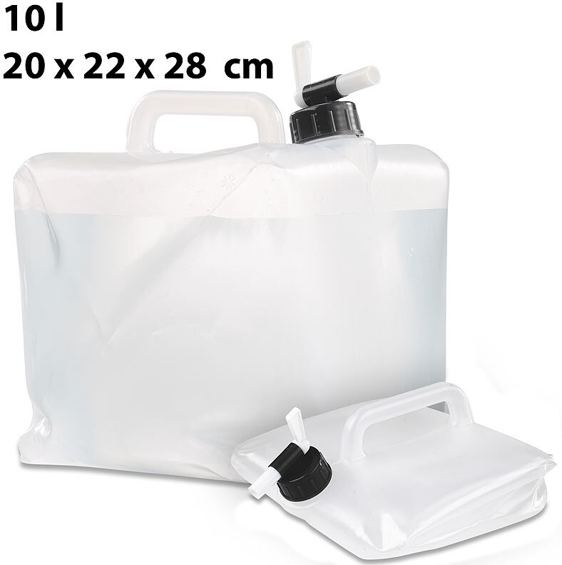 Semptec Urban Survival Technology Faltbarer Wasserkanister mit Zapfhahn, 5 Liter, ideal für Trinkwasser