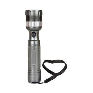 Arcas 3 Watt LED Zoom Aluminium Taschenlampe max. 170 Lumen, inklusive Batterien, Zoomfunktion, Fokussier-Rad