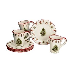 8tlg Kaffee-Set Maestro Natale Weihnachten für 4 Personen aus Keramik - 4x 32/12 & 4x 965/21