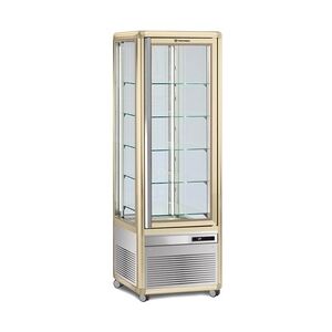 KBS Gastrotechnik Panoramavitrine Snelle 351 Q LED (bronze) 5 feste Glasablagen