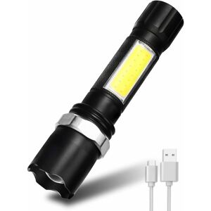 Wiederaufladbare LED-Taschenlampe von Fulighture 600 Lm, 3 Modi, IPx5 wasserdicht Hiasdfls