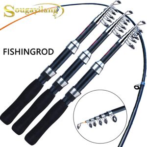 Sougayilang Spinning Teleskop-Angelrute 1,6 M, 99 % Kohlefaser, Köder-Angelrute Für Reisen, Outdoor, Barsch, Karpfen, Pesca