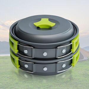 Camping Cooking Set: Portable Tableware Pot With Storage Bag & Outdoor Camping Accessories - Perfect For Backpacking Gear!