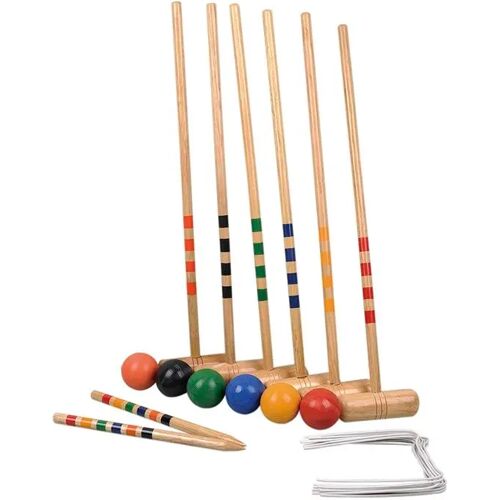 Holz Krocket Set Cranit KS1 Krocketspiel Outdoor Spiel 4 Spieler