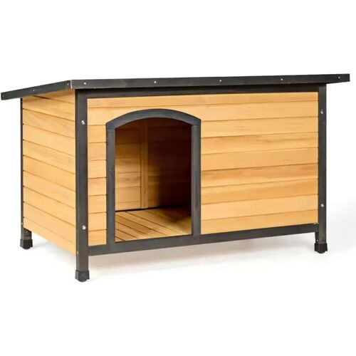 Divit Hundehütte Hundehaus aus Tannenholz wetterfest 114 x 68,5 x 71 cm BF51 DPL1