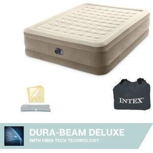 Intex luftmadras - Ultra Plys - 2-Person - 152x203x46 cm (BxLxH) - Beige - Motorpumpe indbygget