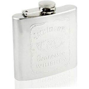 My Store 7oz Stainless Steel Liquor & Whiskey Hip Flask (Silver)