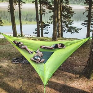 My Store Aerial Multiplayer Triangle Hammock Folding Mesh Hammock Tree Tent,Size: 280x280x280cm Green