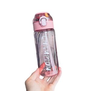 650ML/800ML halmvandflaske med trykt Snygg bærebar sportkopp til indendørs udendørs Red 800ml
