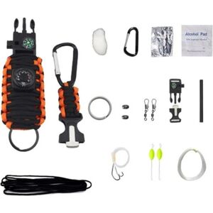 Teknikproffset Survival kit med 12 tilbehør - Orange