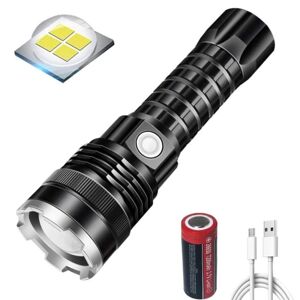 LED XHP70 lommelygte genopladelig 20000 lumen lommelygte 5 tilstande Zoombar vandtæt lommelygte til udendørs camping Vandreture Fiskeri [Energiklasse A+++]