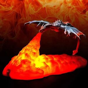 Fire Dragon lamper, 3d printet natlys til børn, led månelys, usb dragelampe juledragegaver Red--Fire Dragon