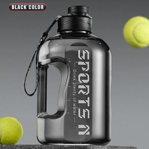 FMYSJ 2,7l vandflaske til vandreture Fitness Camping Udendørs Gym Træningsflaske (FMY) Black 2.7L