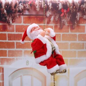 FMYSJ Julemand musikalsk klatrereb Klatring Julemand på stige med lys Dejlig elektrisk julemand(klatreperle ældre) (FMY)