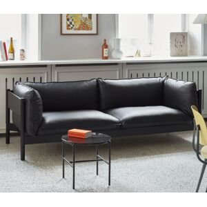 HAY Arbour 3 Seater B: 220 cm - Black Waterbased Lacquered Solid Beech / Sense Black