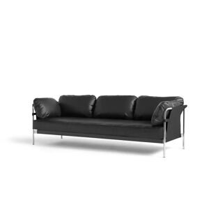 HAY Can 3 Seater L: 247 cm - Sense Black / Chromed Steel