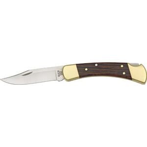 Buck Unisex Adult 110 Hunter Lockback, Folding Knife, Clip Point Blade, Pocket Knife, Wooden Handle, Carving Knife, 420HC Blade Steel, Sharp Knife for Camping, Outdoor, Fishing, Multicoloured,
